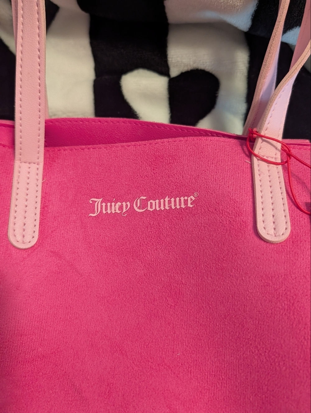 🆕 Juicy Couture Pink Tote with Pink Studded Clutch - Picture 14 of 16